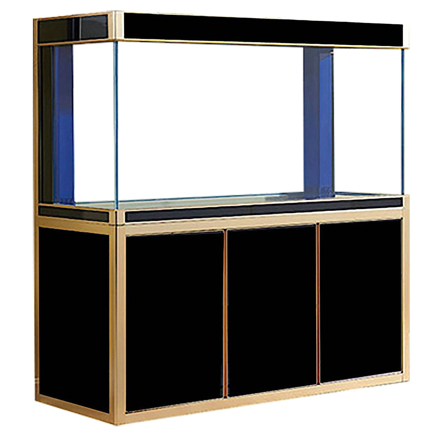 Aqua Dream 175 Gallon Tempered Glass Aquarium Black and Gold - AD-1560-BK