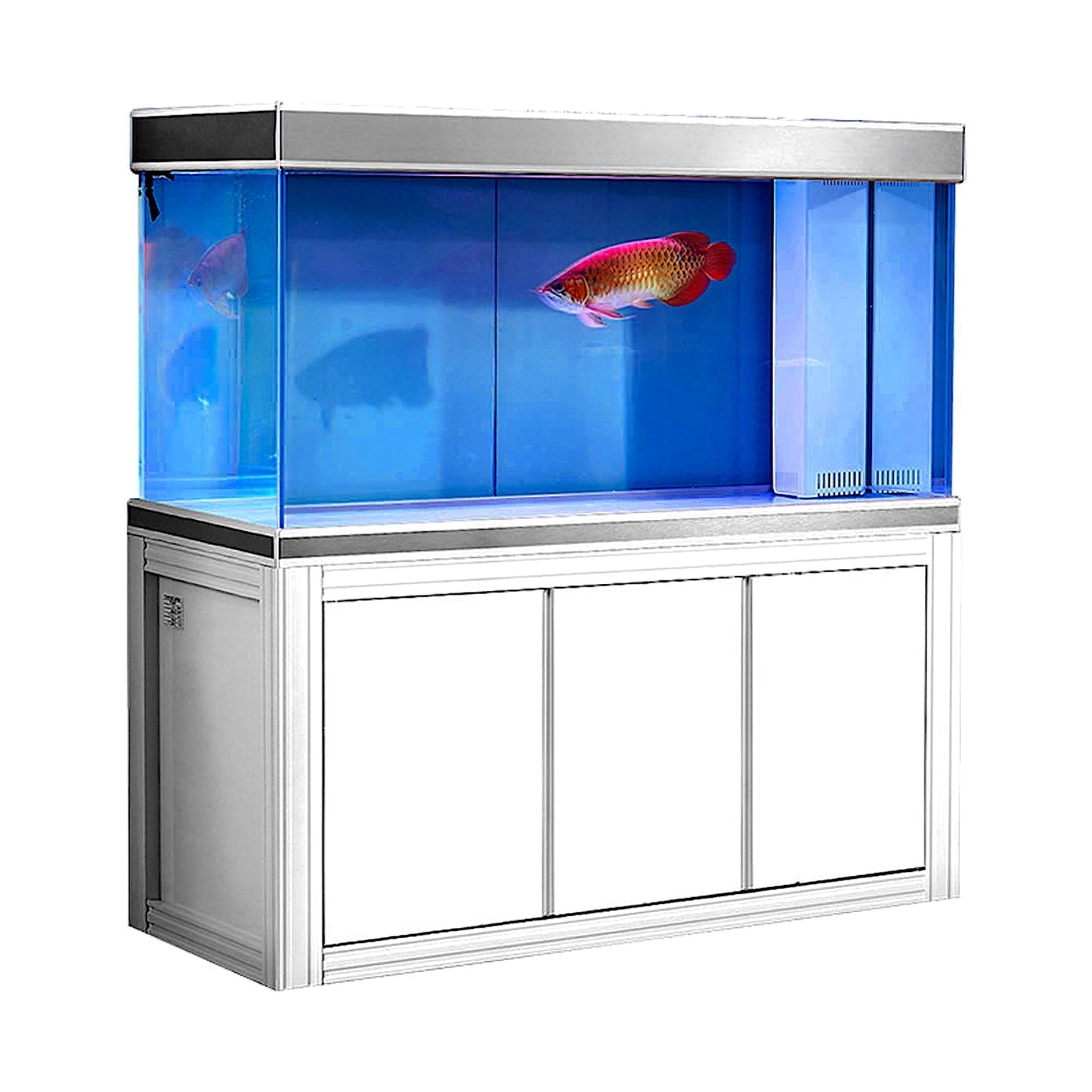 Aqua Dream 200 Gallon Tempered Glass Aquarium White and Silver - AD-1560-WS