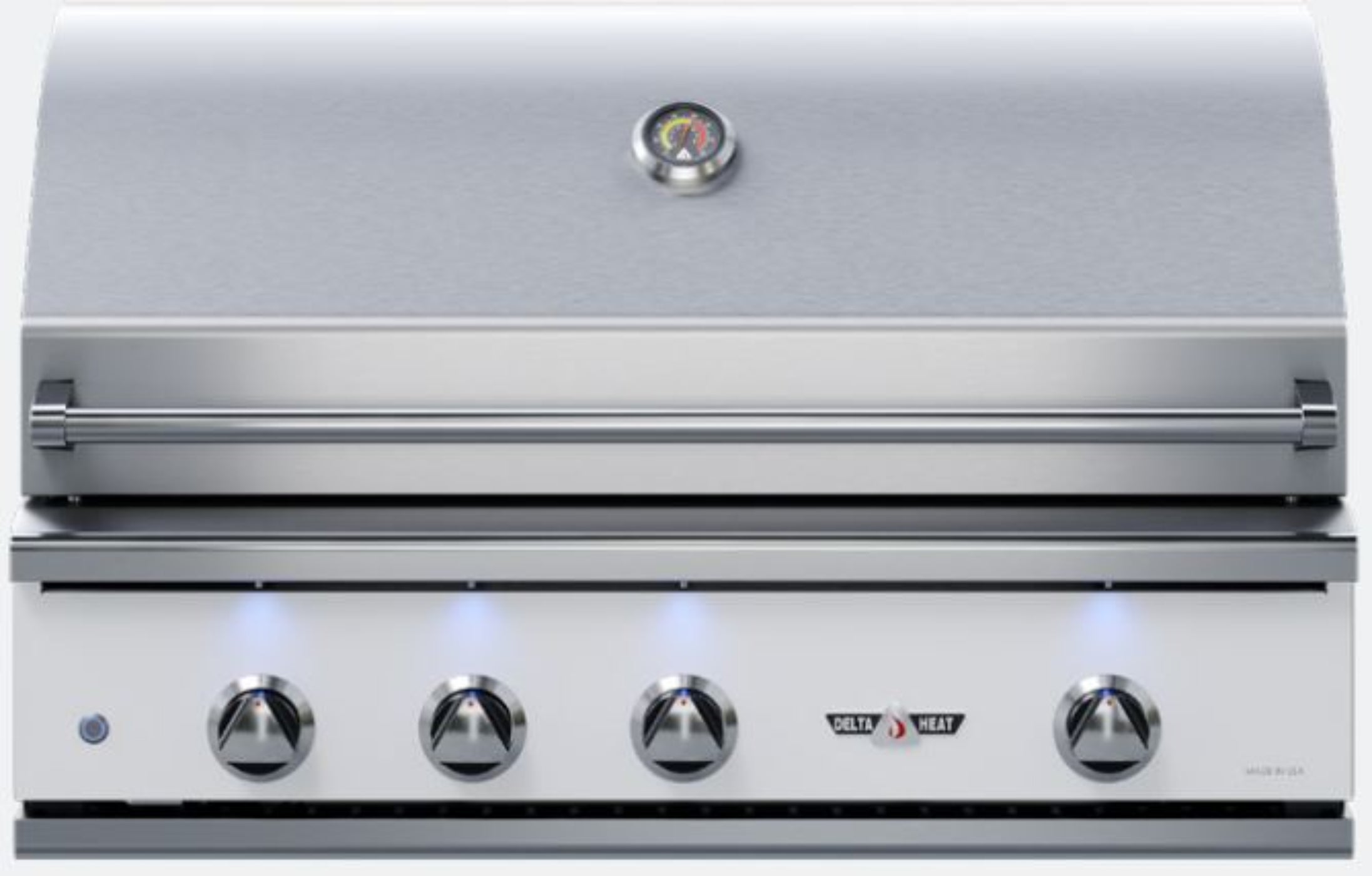 Delta Heat 38 Inch White Natural Gas Grill W/ Rotisserie and Sear Zone - DHBQ38RS-WN