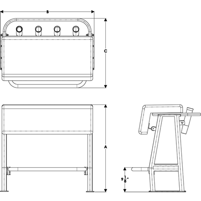 Taco Marine Neptune II Seating / Leaning Posts (Backrest is Optional) - L10-1003-1