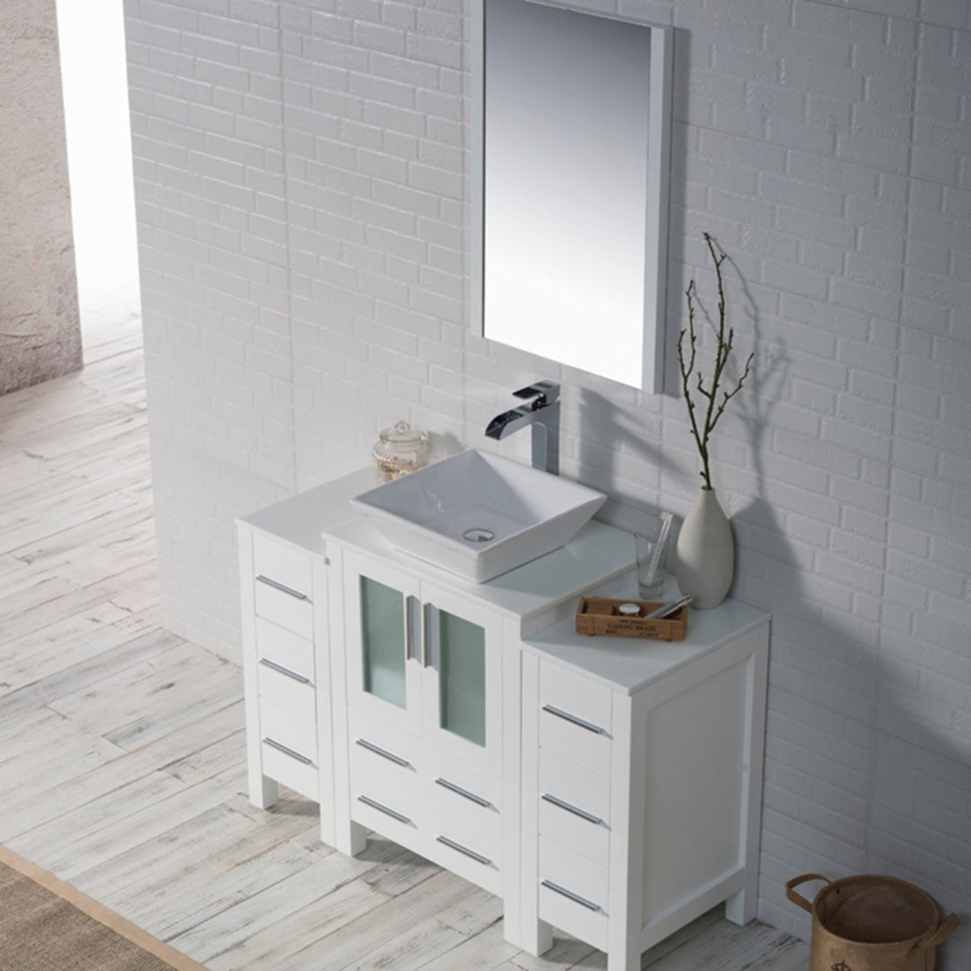 Blossom Sydney 48 Inch Bathroom Vanity with Side Cabinet - V8001 48S 01