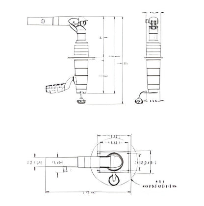 TACO Marine Grand Slam -180 Mount 1-1/2" Outrigger Pair Arm Facing Forward - GS390