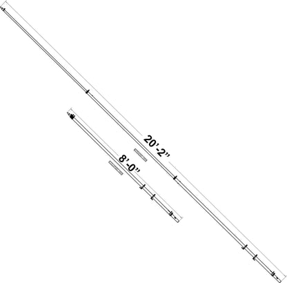 TACO Marine Combo Set 20' Carbon Fiber Outrigger Poles and Outrigger Mounts - OT-4200CF