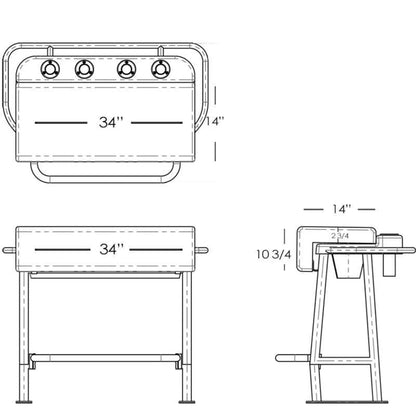Taco Marine Neptune II Seating / Leaning Posts (Backrest is Optional) - L10-1003-1