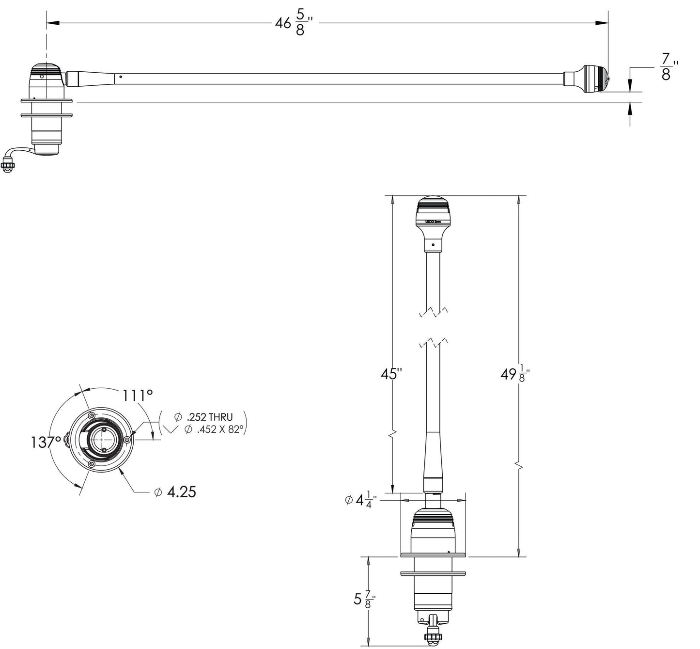 Taco Marine Grand Slam Anchor & Stern Light - GS-900