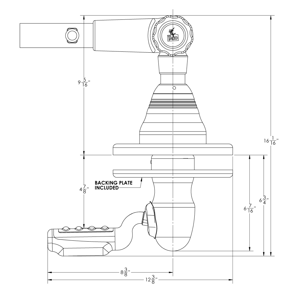 Taco Marine Pro Series Mount for 1-1/2" Outrigger Pair - GS-400