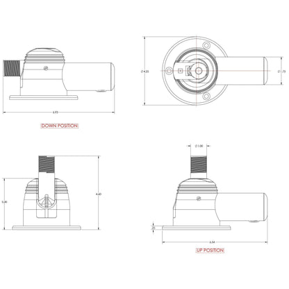 Taco Marine Grand Slam 850 Electric VHF Antenna Mount - GS-850