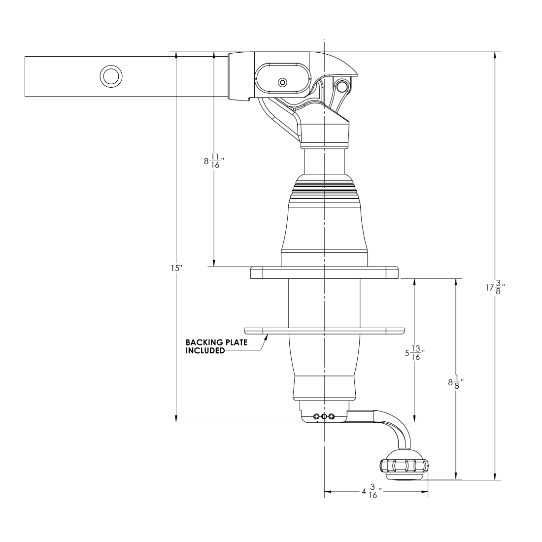 Taco Marine GS-312 / GS-314 Grand Slam 312 Center Rigger Mount 1 1/2" - GS-314