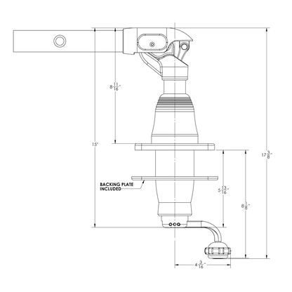 Taco Marine GS-312 / GS-314 Grand Slam 312 Center Rigger Mount 1 1/2" - GS-314