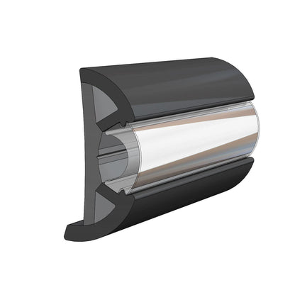 TACO Marine 2-1/2" X 1" Large Suproflex Rub Rail 100' Grey - V11-9970GRD100D