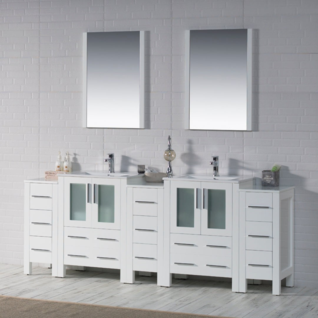 Blossom Sydney 84 Inch Bathroom Vanity with Side Cabinet - V8001 84S 01