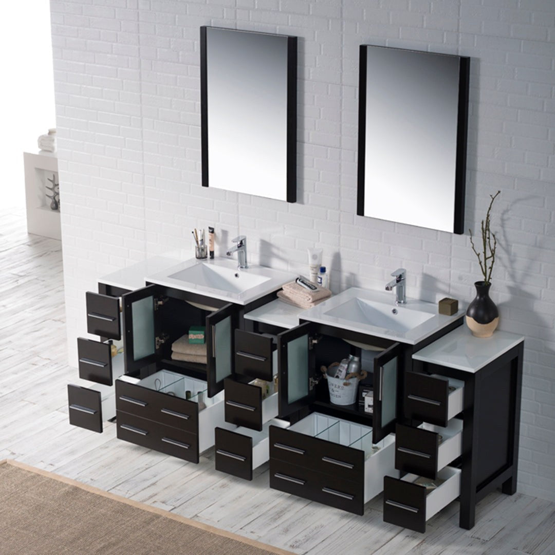 Blossom Sydney 84 Inch Bathroom Vanity with Side Cabinet - V8001 84S 01