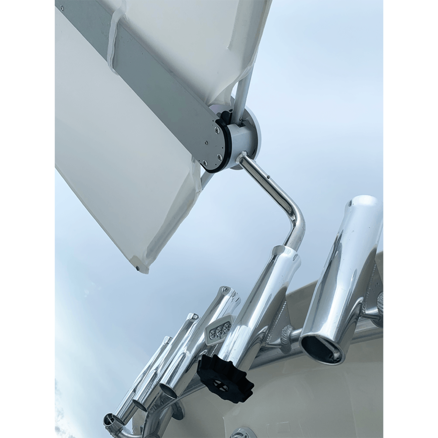 TACO Marine ShadeFin with White Fabric, Bag & Fixed Mount Kit - T10-3000-3