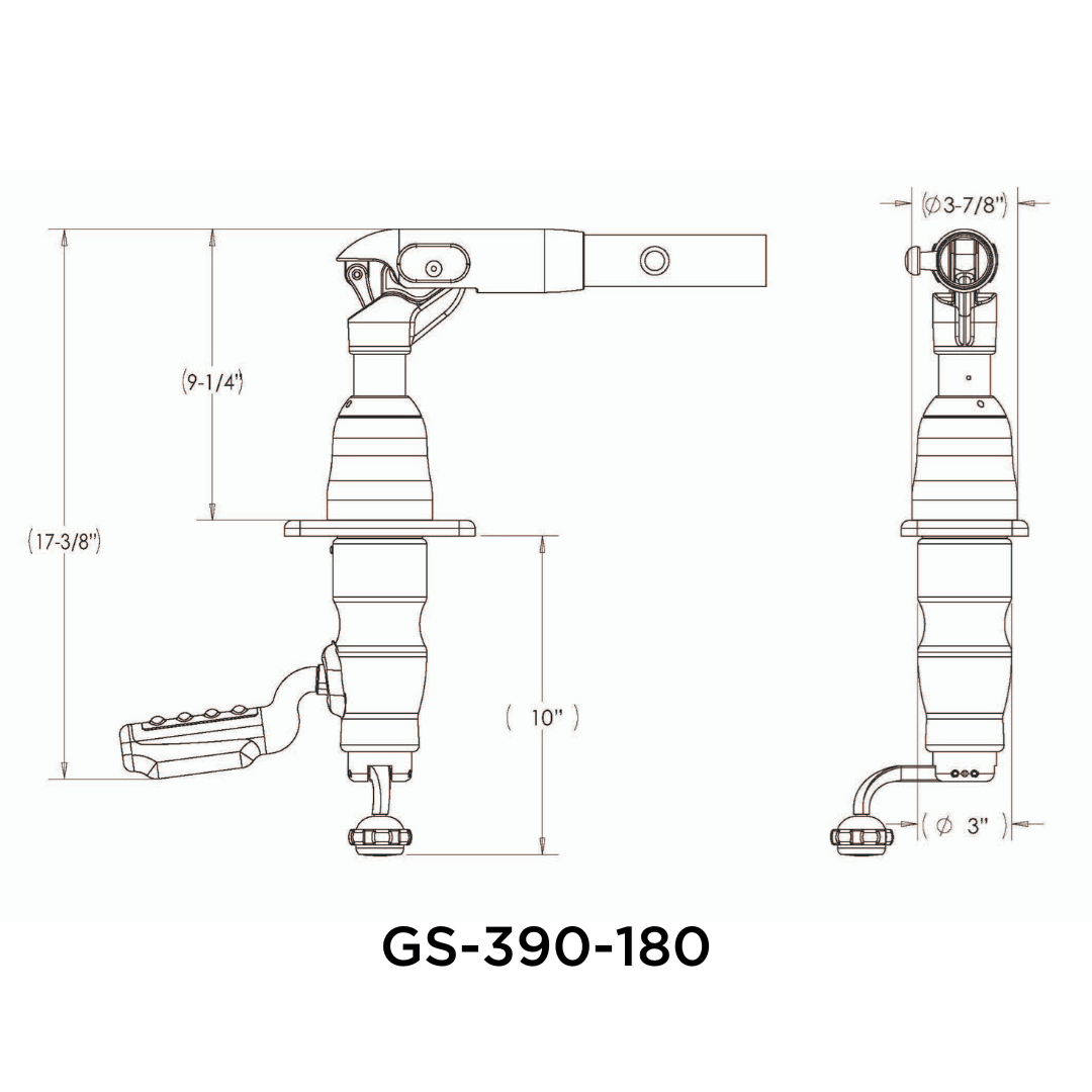 TACO Marine Combo Set 20' Carbon Fiber Outrigger Poles and Outrigger Mounts - OT-4200CF