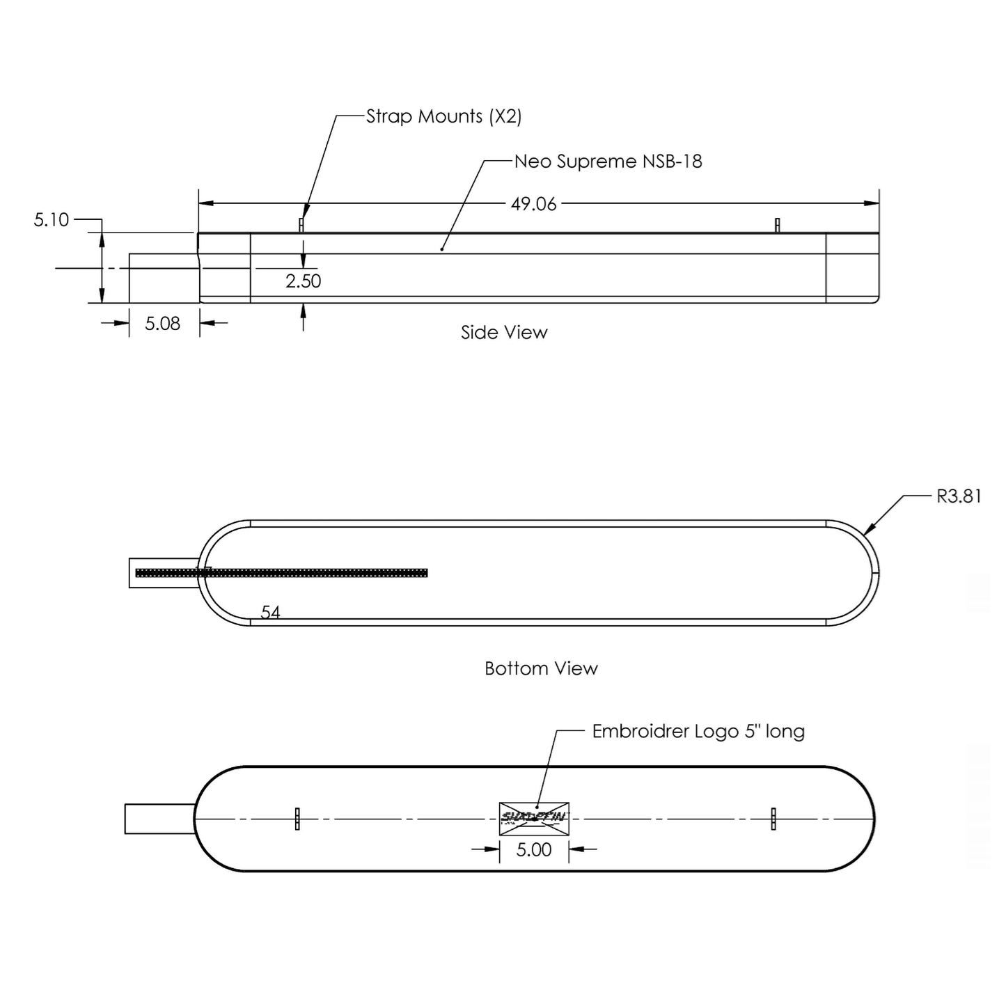 TACO Marine ShadeFin with Black Fabric, Bag & Fixed Mount Kit - T10-3000-4