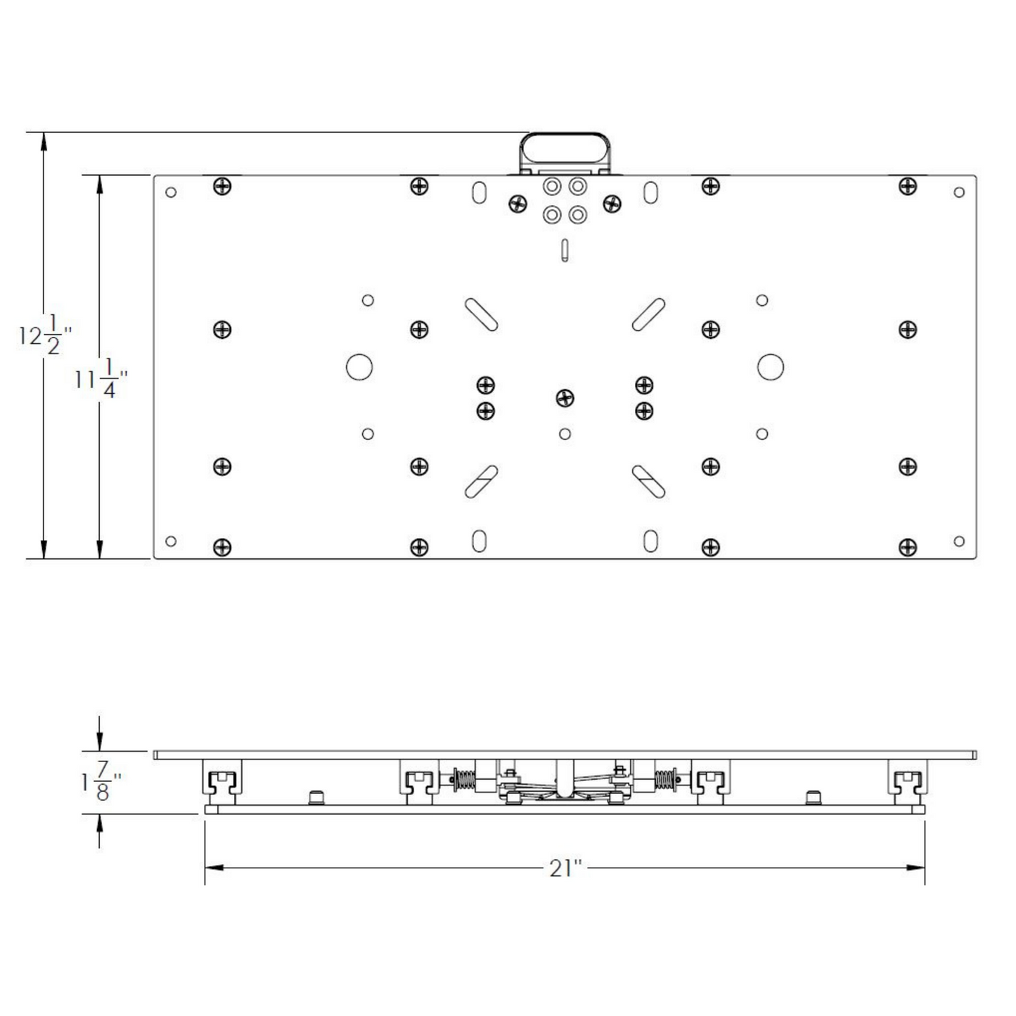 TACO Marine Low Profile Adjustable Seat Slide 11-1/8" X 24" - M20-2411