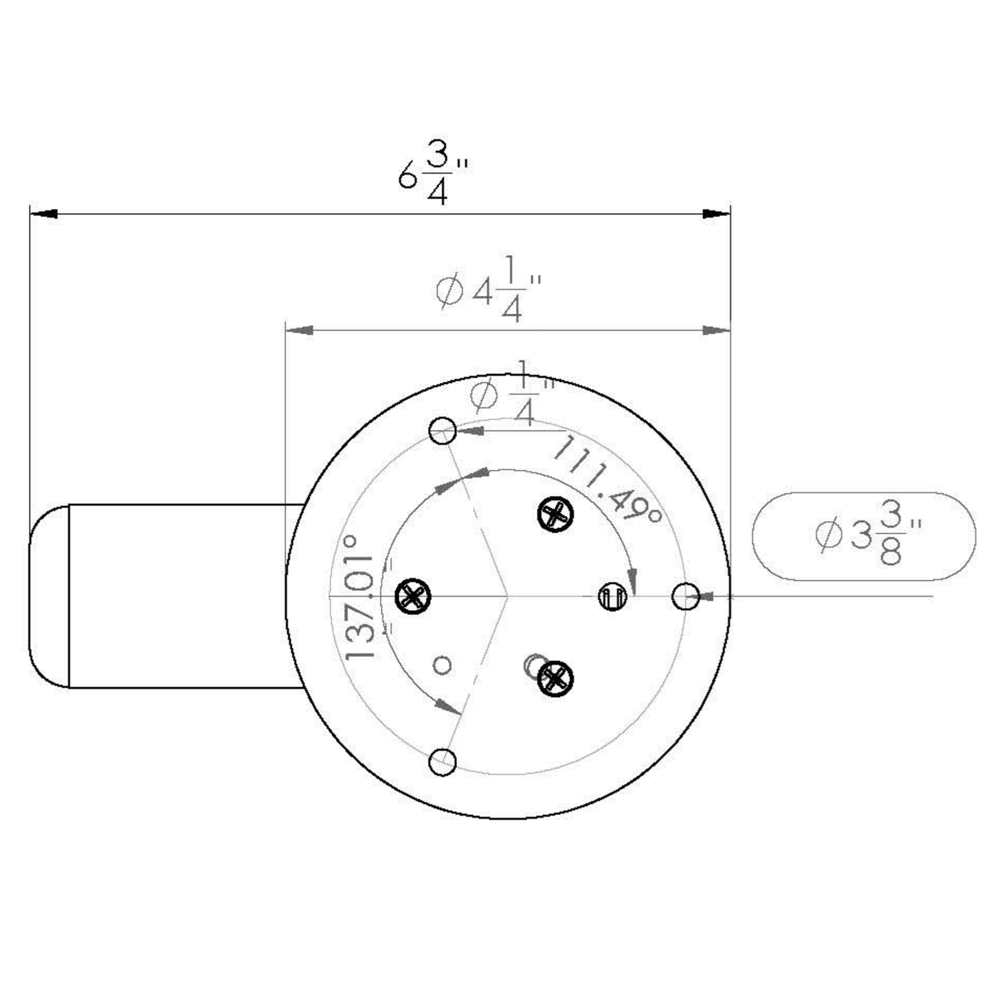 TACO Marine Blackout Series Electric VHF Antenna Mount - GS-850BHC