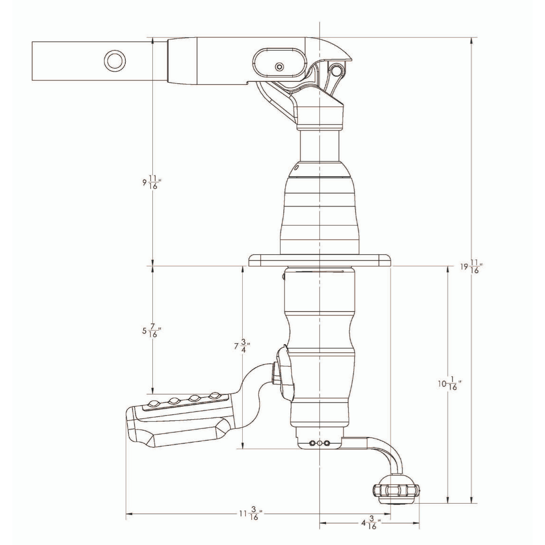 TACO Marine Grand Slam  Mount for 1-1/2" Outriggers - GS-390BHC