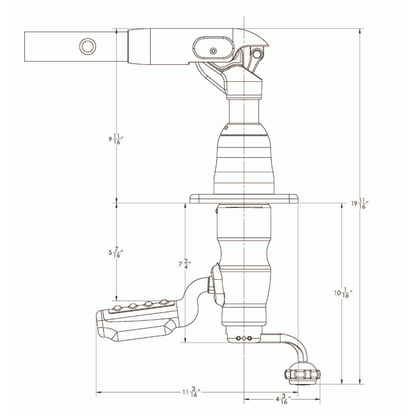 TACO Marine Grand Slam  Mount for 1-1/2" Outriggers - GS-390BHC