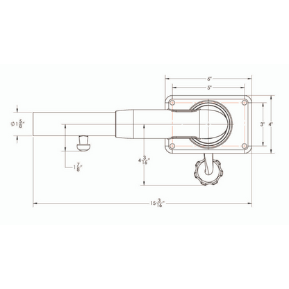 TACO Marine Grand Slam  Mount for 1-1/2" Outriggers - GS-390BHC