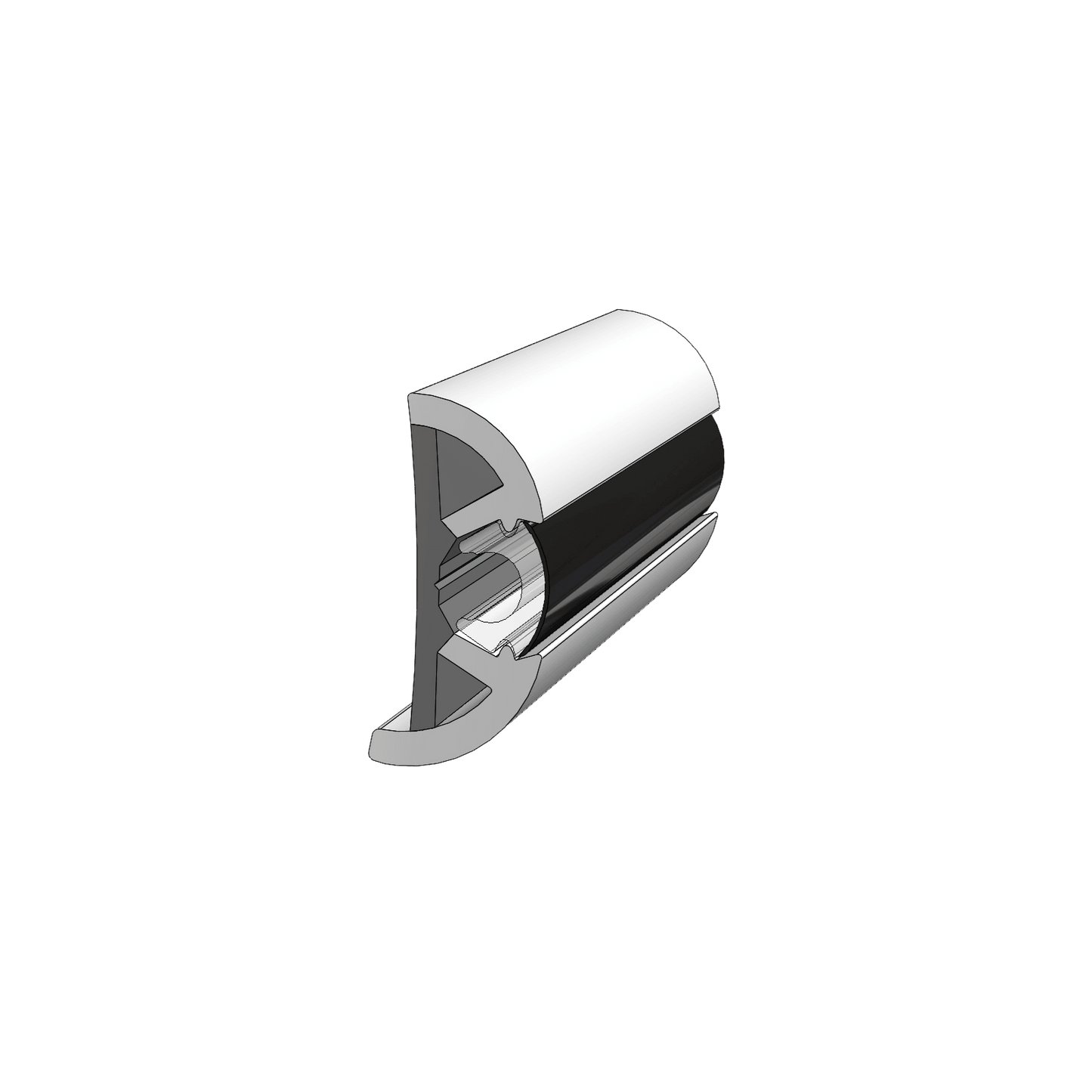 TACO 2" X .906"’ Medium Supro-flex Rub Rail - V11-9990WHA80D