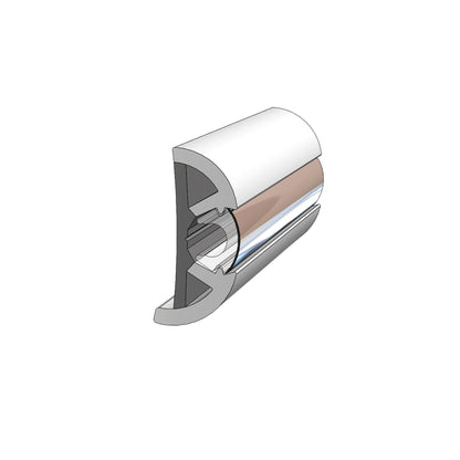 TACO 2" X .906"’ Medium Supro-flex Rub Rail - V11-9990WHA80D