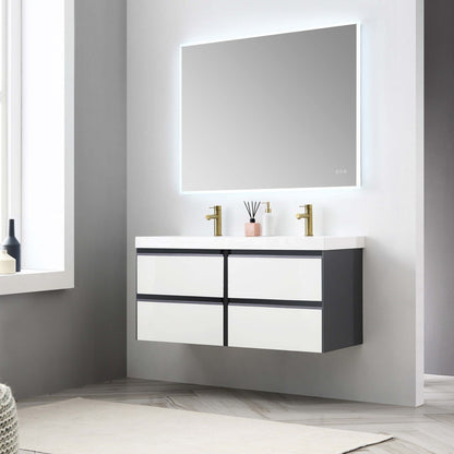 Blossom Berlin – 48 Inch Vanity – Glossy White & Glossy Grey - V8019 48 01