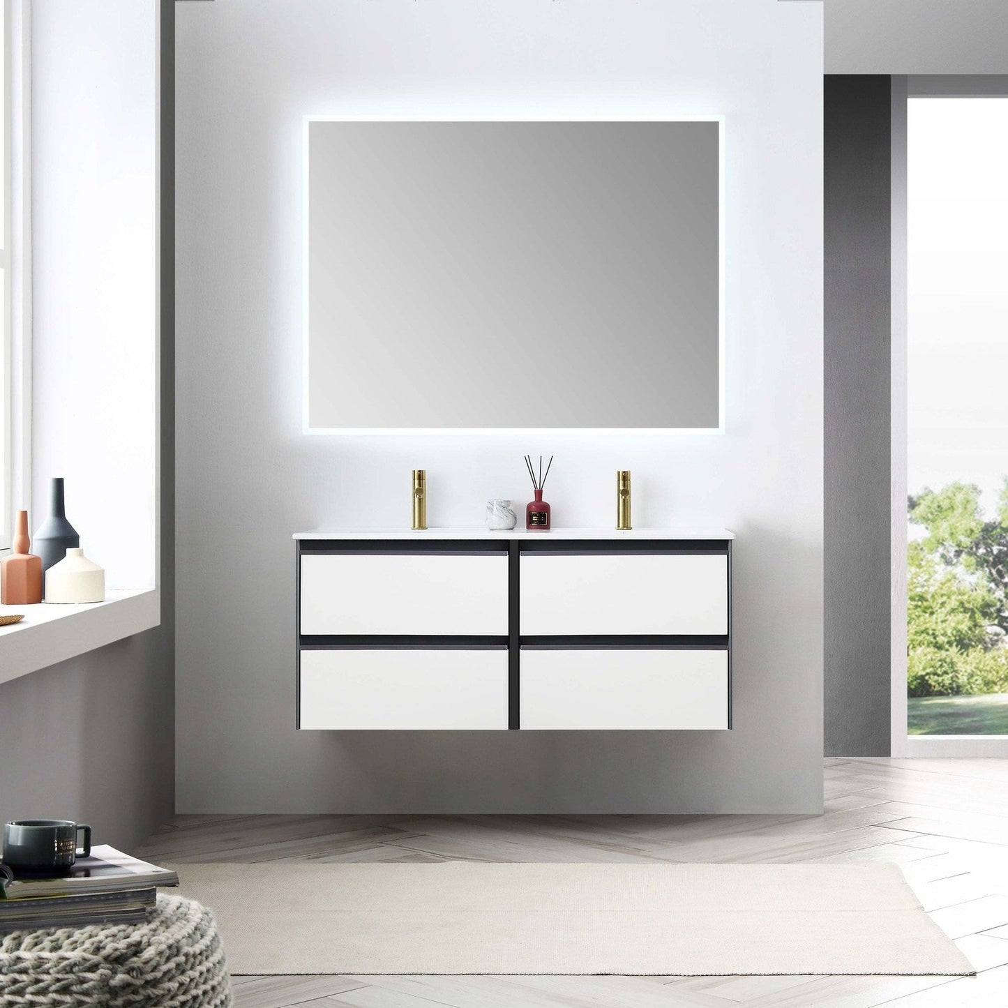 Blossom Berlin – 48 Inch Vanity – Glossy White & Glossy Grey - V8019 48 01