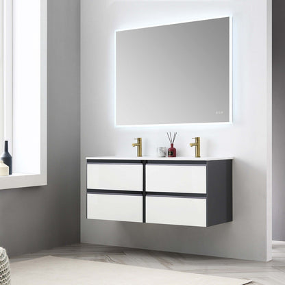 Blossom Berlin – 48 Inch Vanity – Glossy White & Glossy Grey - V8019 48 01
