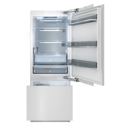 Thor Kitchen 30-inch Built-In Stainless-Steel Panel-Ready Bottom Mount Refrigerator – XRF3016BBP-SS