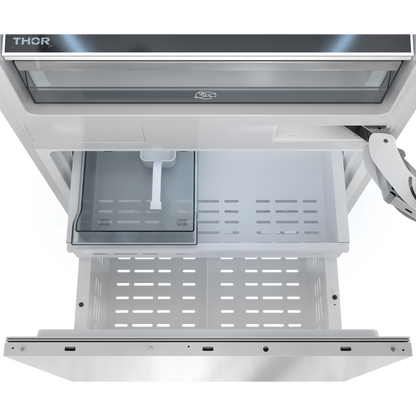 Thor Kitchen 30-inch Built-In Stainless-Steel Panel-Ready Bottom Mount Refrigerator – XRF3016BBP-SS
