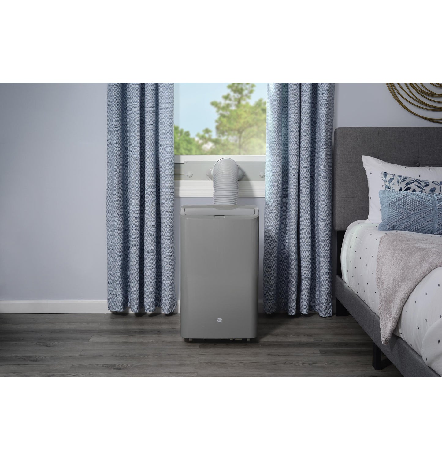 GE APPLIANCES APWD07JASG GE(R) 7,500 BTU Smart Portable Air Conditioner with Dehumidifier and Remote, Grey - APWD07JASG-KT
