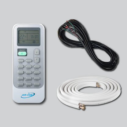 Air-Con Blue Hyper 18000 BTU 21 SEER Hyper Heat Mini Split Air Conditioner 15ft Lineset & Wiring - ABHCI/ABHEM4H4S18