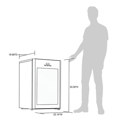Newair Froster 125-Can Freestanding Black Beverage Center NBF125BK00 - Chills Down to 23 Degrees!
