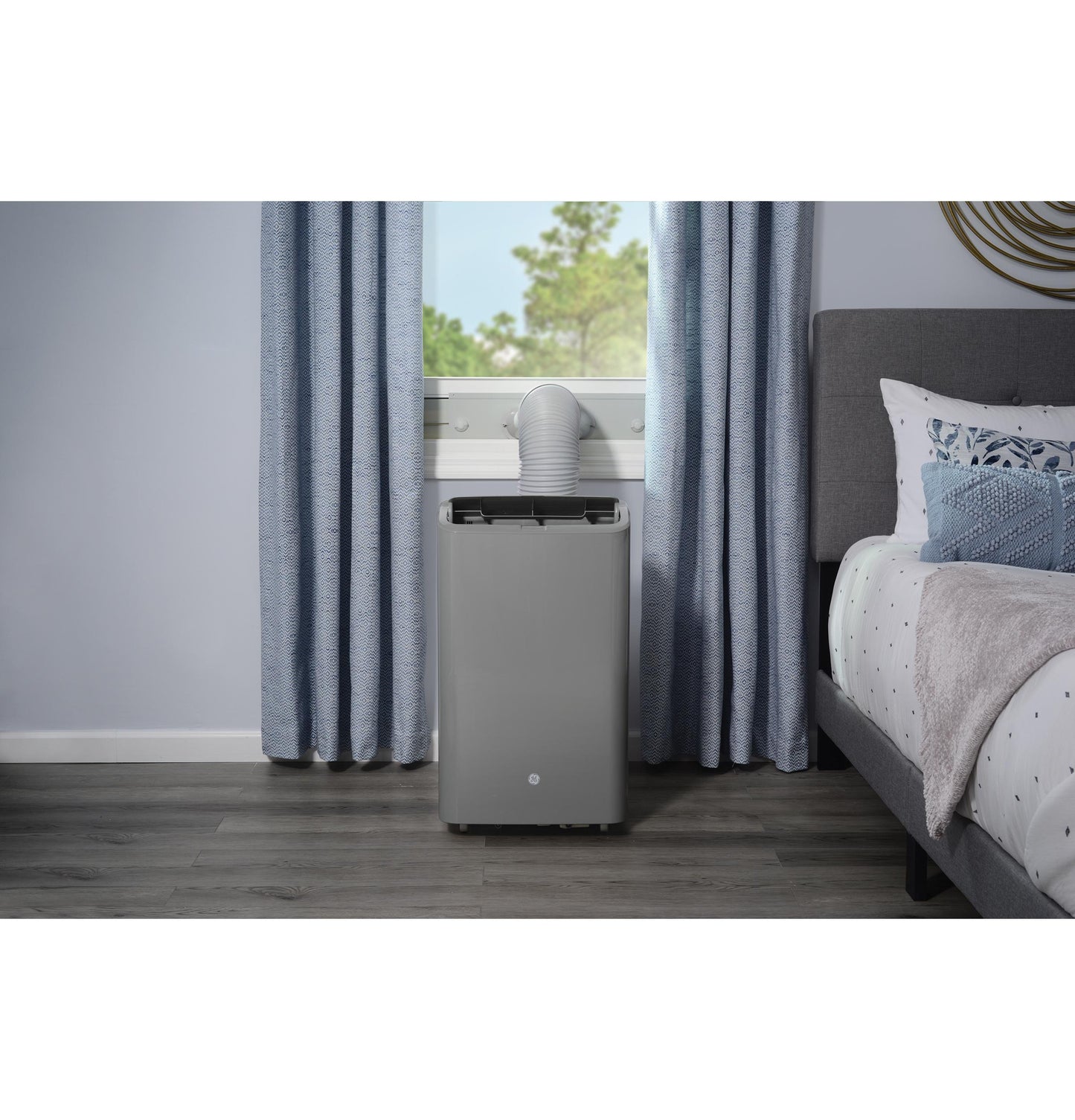 GE APPLIANCES APWD07JASG GE(R) 7,500 BTU Smart Portable Air Conditioner with Dehumidifier and Remote, Grey - APWD07JASG-KT