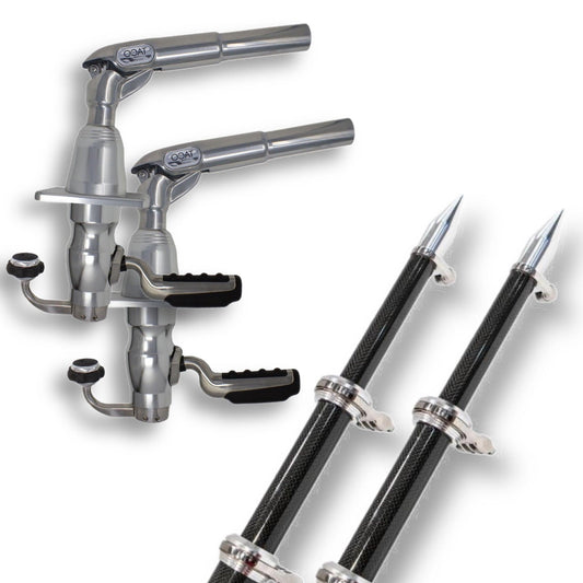 TACO Marine Combo Set 20' Carbon Fiber Outrigger Poles and Outrigger Mounts - OT-4200CF