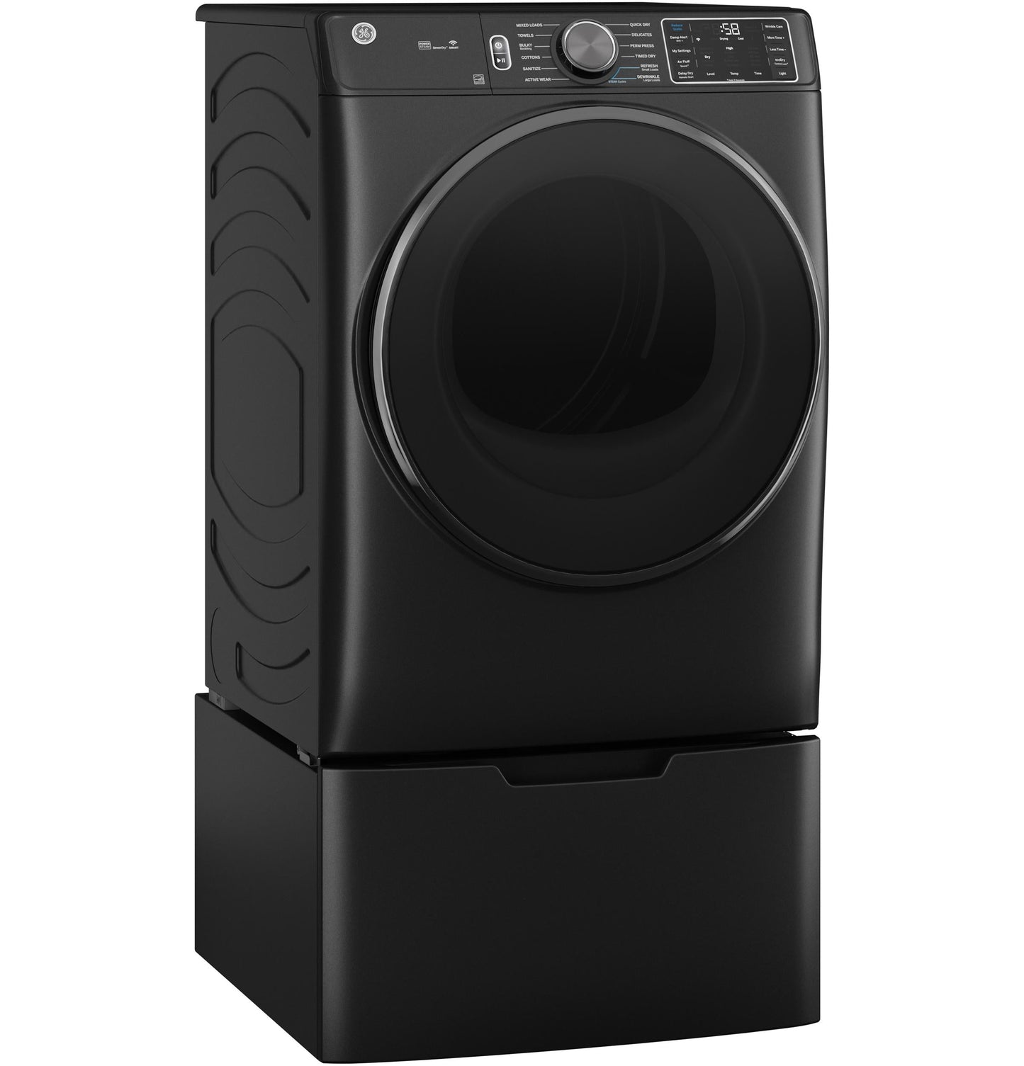 GE APPLIANCES GFD65ESPVDS GE(R) 7.8 cu. ft. Capacity Smart Front Load Electric Dryer with Steam and Sanitize Cycle - GFD65ESPVDS-KT