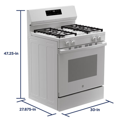 GE APPLIANCES GGF400PVWW GE(R) 30" Free-Standing Gas Range - GGF400PVWW-KT