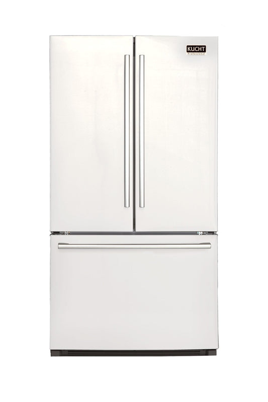 Kucht Professional 36 In. 26.1 cu. ft. Refrigerator with Interior Ice Maker, White -  K748FDS-W