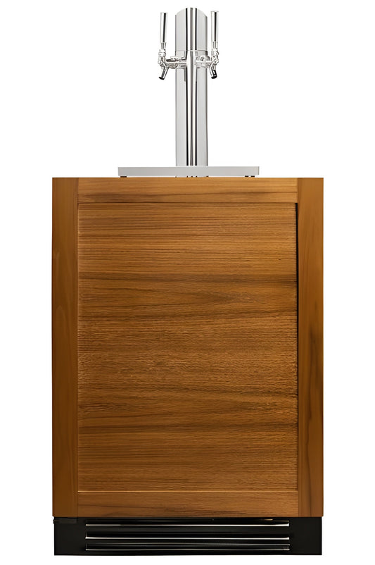 True Refrigeration: 24" Dual Tap Beverage Dispensor w/ Door Lock - TUR-24DD-L-SS-C