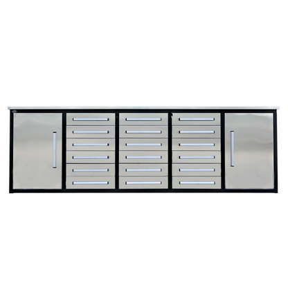 Chery Industrial [AS-IS] 10ft Storage Cabinet with Workbench (18 Drawers) - D_WW000182