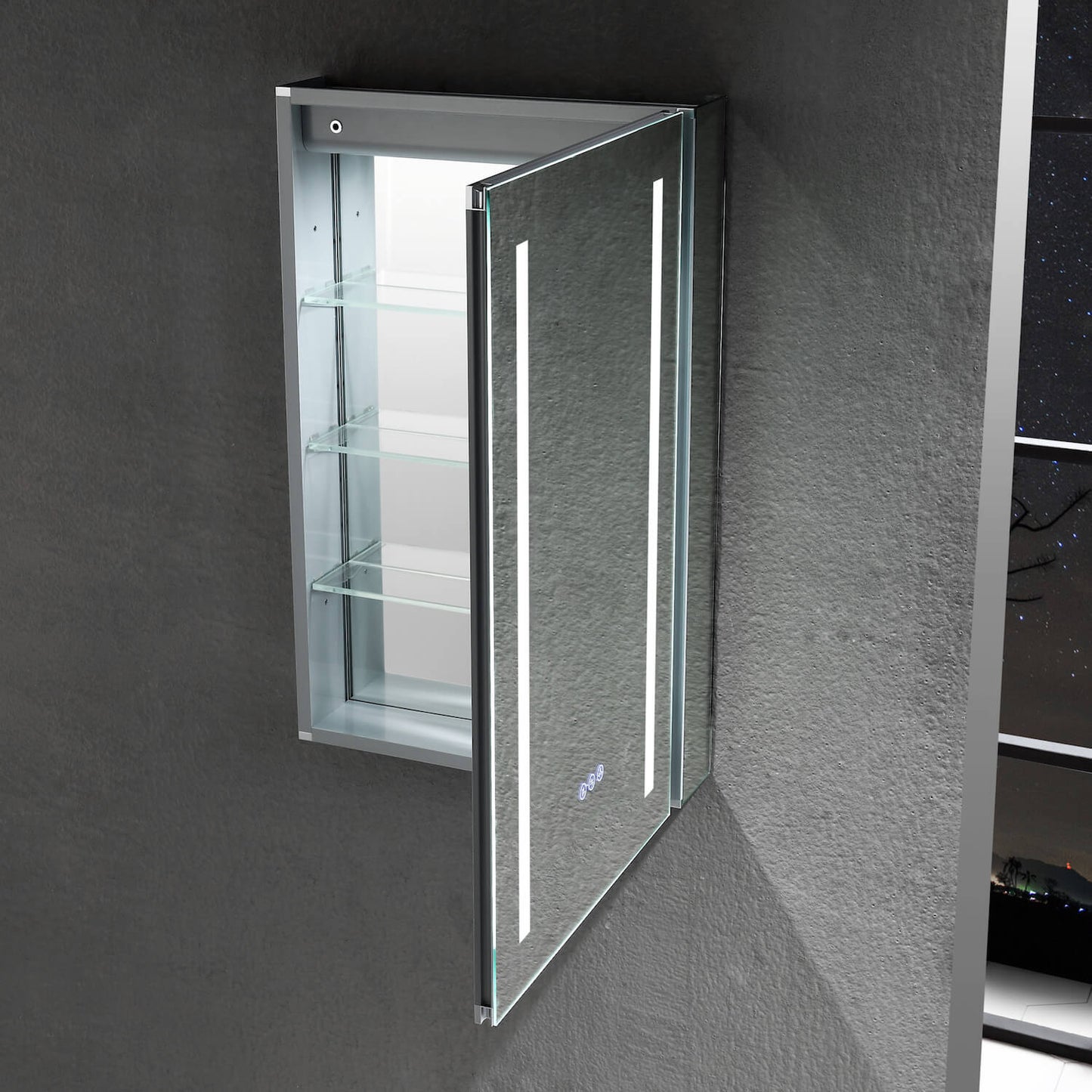 Blossom Pillar – 24 Inches LED Medicine Cabinet - MCL1 2432L