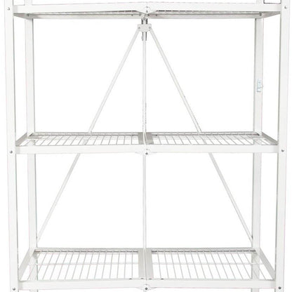 Origami 2 Pack Large Wheeled 5-Shelf Folding Steel Wire Shelving Rack, White - 415233