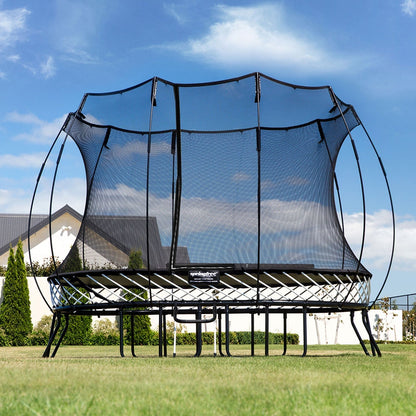 Springfree Outdoor 8 x 13 Ft Trampoline, Enclosure, Hoop Game, and Step Ladder - 215870