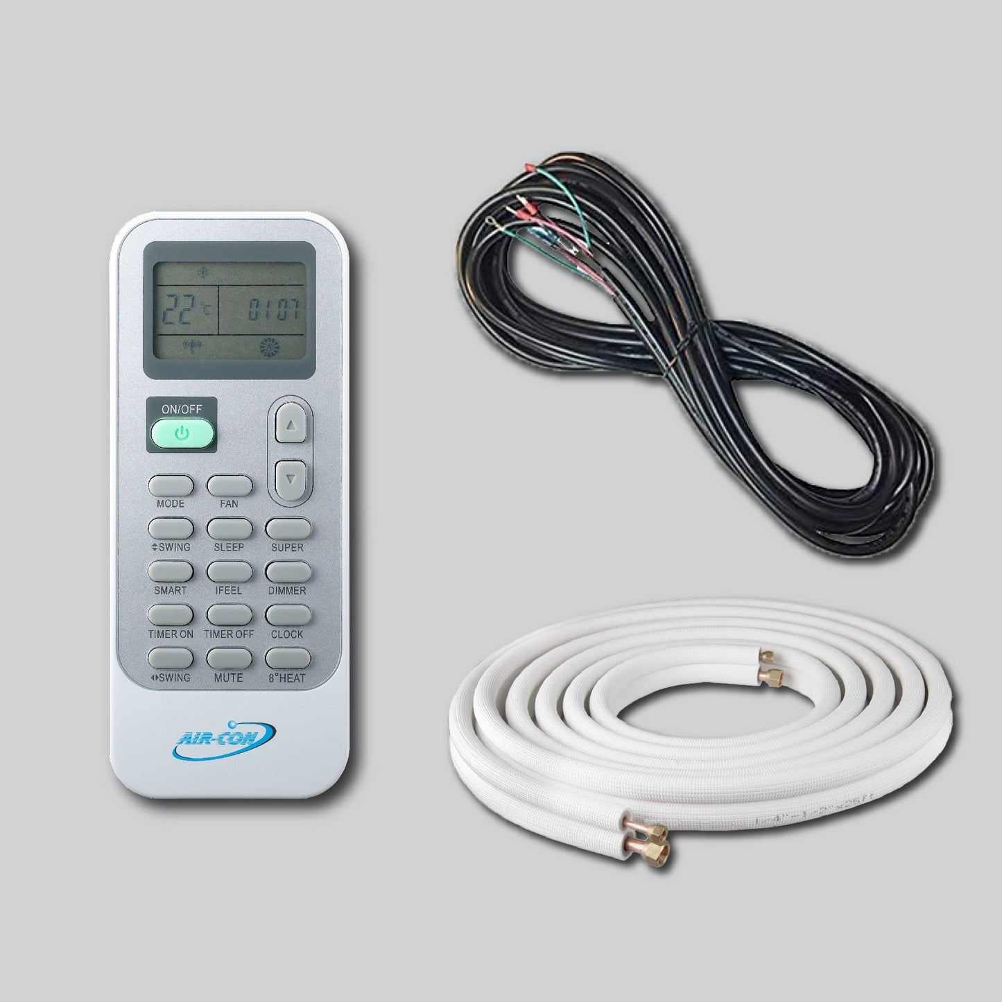 Air-Con Serene Series 9000 BTU 16 SEER Mini Split Air Conditioner 15ft Lineset & Wiring - ASRCI/EM4H4S09