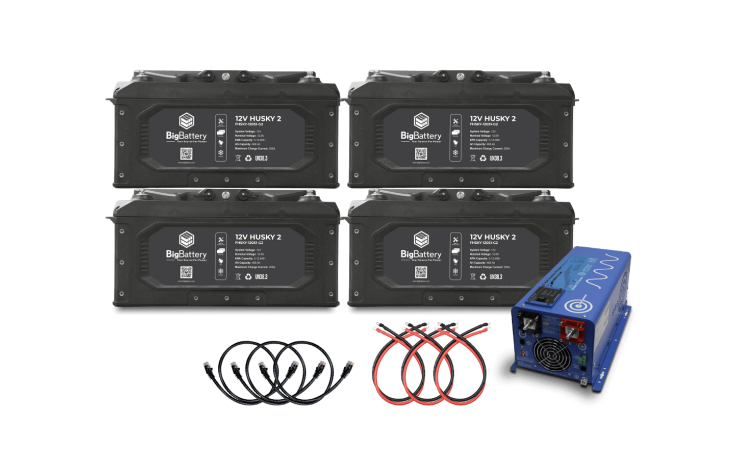 Big Battery 12V 4X HUSKY 2 KIT – AIMS - K0741