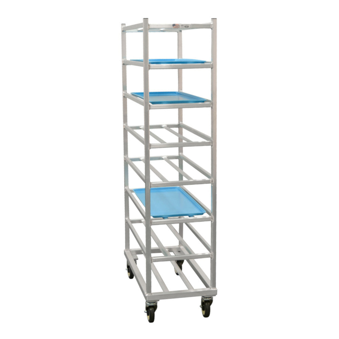 New Age 1355 Universal 16"W x 67"H x 32.5"D Mobile Platter Rack, 7-1/4" Spacing - NW1355