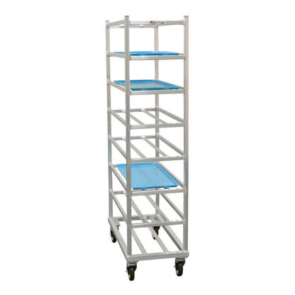 New Age 1355 Universal 16"W x 67"H x 32.5"D Mobile Platter Rack, 7-1/4" Spacing - NW1355
