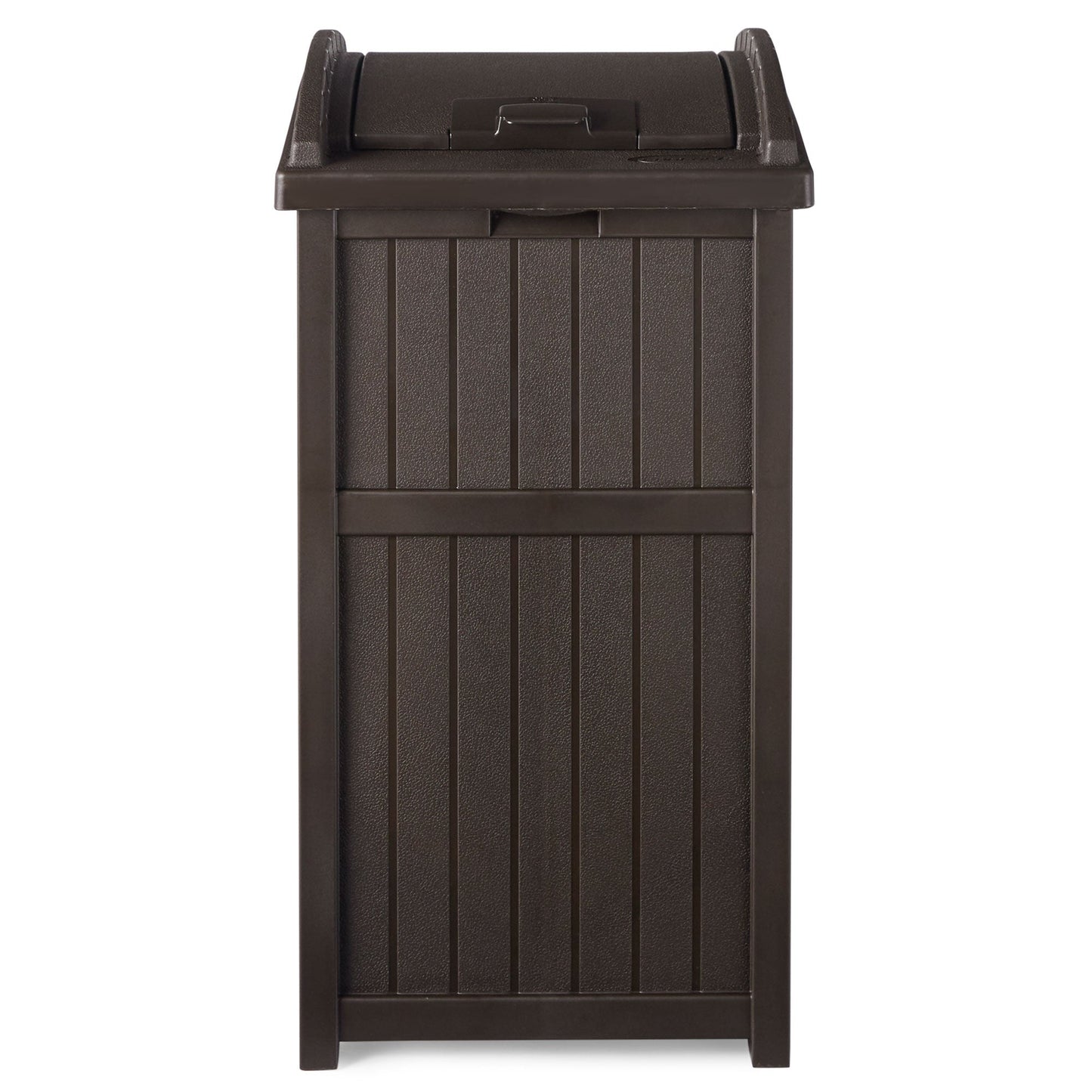 Suncast Trash Hideaway Outdoor 33 Gallon Garbage Waste Can Bin, Java (10 Pack) - 173821