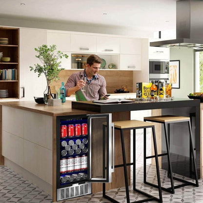 AOBOSI 15 inch Beverage Refrigerator 100 Cans - ‎JC-85C